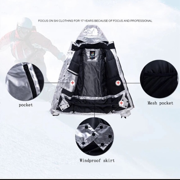 Snow costume silver ski/snowboard NEW - Picture 4 of 7